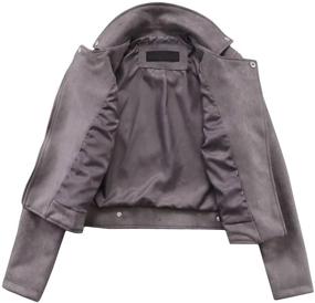 img 2 attached to 👗 Chartou Stylish Notched Oblique Leather Women's Clothing: Fashionably Chic Attire That Elevates Your Style