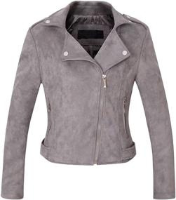 img 4 attached to 👗 Chartou Stylish Notched Oblique Leather Women's Clothing: Fashionably Chic Attire That Elevates Your Style