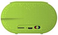 popclik airybox portable wireless bluetooth 4.0 shockproof rugged speaker with aux 3.5 mm & micro sd card input - light green logo