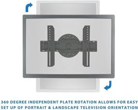 img 3 attached to 📺 Mount-It! Landscape to Portrait Rotation TV Wall Mount Bracket, Low-Profile for Samsung, Sony, Toshiba, Sharp, LG, Element, Westinghouse, TCL 32-60 Inch (Some 70') TVs, 110 lbs