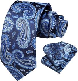 img 3 attached to 👔 Stylish HISDERN Paisley Wedding Handkerchief Necktie - Elevate Your Look with Class