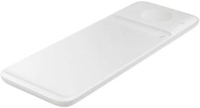 img 1 attached to 🔌 Samsung Wireless Charger Trio: Qi Compatible Charging for Galaxy Phones, Buds, Watches, and Apple iPhone Devices (White) - Charge 3 at Once!