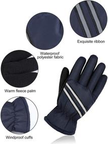 img 1 attached to Warm and Stylish: Boys' Winter Accessories - Pairs Thick Gloves