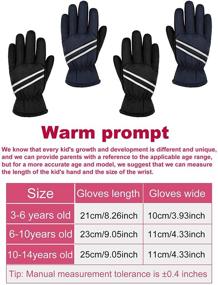 img 2 attached to Warm and Stylish: Boys' Winter Accessories - Pairs Thick Gloves