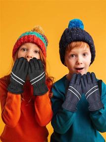 img 3 attached to Warm and Stylish: Boys' Winter Accessories - Pairs Thick Gloves