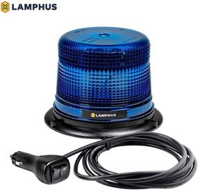 img 4 attached to 🔵 AURA 5" 12W BLUE LED Beacon Warning Strobe Light [SAE Class 1] [38 Flash Modes] [Magnet/permanent] [Low Dome] [Rooftop Mount] Flashing Emergency Beacon Light for Volunteer Firefighter