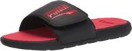 👟 puma men's athletic slide sandal in black - ideal men's shoe logo