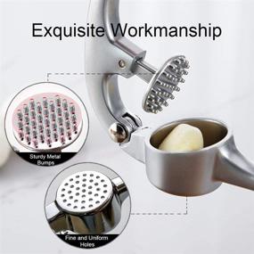 img 2 attached to Kitchen Tool: Handheld Zinc Alloy Garlic Crusher and Mincer for Efficient Clove Pressing and Ginger Smashing – Rust-proof