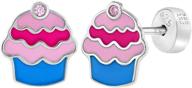 sterling silver cupcake earrings safety logo