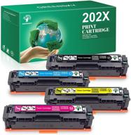 🖨️ greensky compatible toner cartridges for hp 202x 202a cf500x cf500a - replacement kit for hp color pro mfp m281fdw m281cdw m254dw m254dn m254nw m280nw (pack of 4) logo