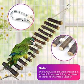 img 2 attached to 🐦 Colorful Bamboo Bird Toys for Parakeets, Conures, Cockatiels & More - KATUMO Small Bird Toys