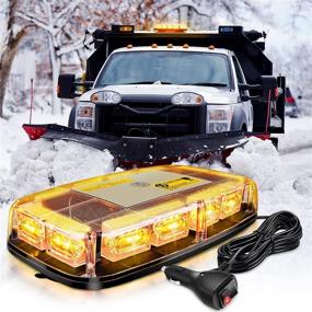 img 4 attached to 🚨 Nilight 12 Inch Roof Top Strobe Lights: 48LED Hazard Light Outfit for Cars, Trucks, Tractors, Snow Plows, and Construction Vehicles – Magnetic Mount, 12V/24V, 2-Year Warranty