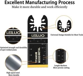 img 2 attached to LEILUO 5-Piece Titanium Oscillating Multitool Blades for Hard Material, Metal, Nails, Wood, and Plastic - Compatible with Dewalt, Rockwell, Milwaukee, Makita, Ryobi, Bosch Oscillating Saw