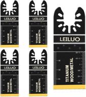 leiluo 5-piece titanium oscillating multitool blades for hard material, metal, nails, wood, and plastic - compatible with dewalt, rockwell, milwaukee, makita, ryobi, bosch oscillating saw logo