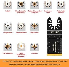 img 3 attached to LEILUO 5-Piece Titanium Oscillating Multitool Blades for Hard Material, Metal, Nails, Wood, and Plastic - Compatible with Dewalt, Rockwell, Milwaukee, Makita, Ryobi, Bosch Oscillating Saw