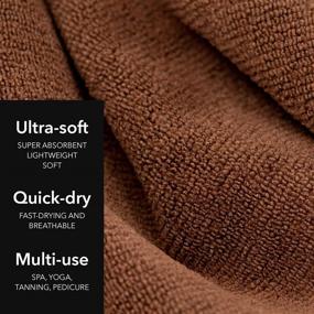 img 3 attached to 👌 Premium Microfiber Salon Towel 6 Pack - Soft, Absorbent & Fast Drying, Brown, Professional Grade