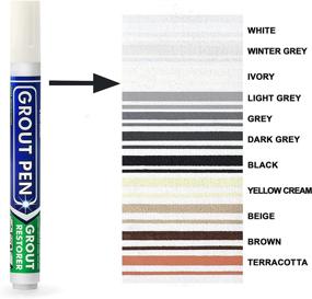 img 3 attached to 🎨 Ivory Grout Pen Tile Paint Marker: Waterproof Grout Colorant and Sealer Pen - Ivory, Narrow 5mm Tip (7mL)