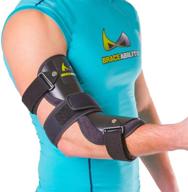 🤕 braceability elbow brace for cubital tunnel syndrome - ulnar nerve entrapment pain relief, hyperextended elbow prevention, post surgery arm immobilizer - size m/l логотип