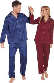 img 4 attached to Ekouaer Couples Christmas Pajamas Sleepwear