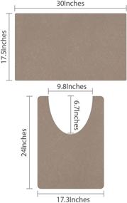 img 1 attached to 🛁 Bathroom Rugs Sets 2 Piece - Ultra-Thin Contour Rugs, Non-Slip Toilet Bath Mat, Quick Dry, Easy to Clean