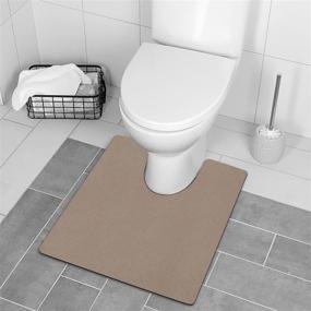 img 3 attached to 🛁 Bathroom Rugs Sets 2 Piece - Ultra-Thin Contour Rugs, Non-Slip Toilet Bath Mat, Quick Dry, Easy to Clean