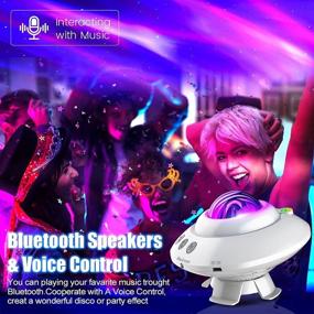 img 1 attached to 🌌 Aurora Night Light Projector with Bluetooth Speaker: Enhance Bedroom Ambiance with Starry Galaxy Projection and Timer