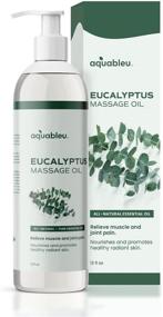 img 4 attached to 🌿 Aquableu’s Eucalyptus Massage Oil – Natural Home Massage Therapy, Soothes Skin & Muscle Pain, Enhances Mental Clarity – Men & Women, 12oz