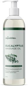 img 2 attached to 🌿 Aquableu’s Eucalyptus Massage Oil – Natural Home Massage Therapy, Soothes Skin & Muscle Pain, Enhances Mental Clarity – Men & Women, 12oz