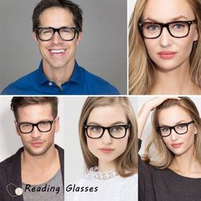 img 3 attached to 👓 Top-rated Blue Light Reading Glasses for Women and Men - 1.75 1.25 Strength with Spring Hinges, Comfortable Readers for Long Hours of Reading