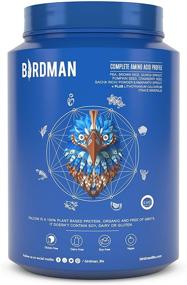 img 2 attached to Birdman Falcon Organic Vegan Protein Powder, Low Net Carbs, Keto-Friendly, No Added Sugar, Non-Dairy, Gluten-Free, Soy-Free, Lactose-Free, Non-GMO, Chocolate Flavor - 33 Servings, 2.18lb