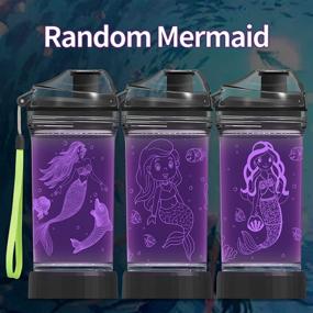 img 3 attached to 🧜 YuanDian 3D Mermaid Design Kids Water Bottle - 14 OZ Tritan BPA Free Eco-Friendly - Cool Gift for School Children, Boys, Girls - Christmas Holiday Drinking Cup