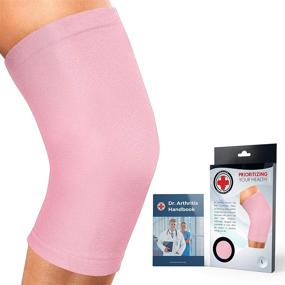 img 3 attached to 🖼️ Reliable Relief: Doctor-Developed Knee Brace & Handbook for Arthritis, Tendonitis, Injury - Black/Pink (Size 4X-Large)