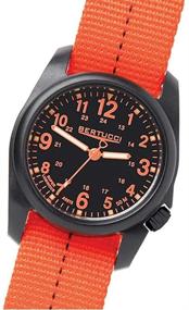 img 1 attached to 🌲 Bertucci 11042 DX3 Field Resin Watch: Drab Orange Nylon Strap, Black Dial - Perfect Blend of Style and Durability