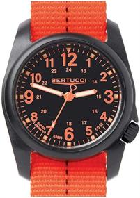 img 2 attached to 🌲 Bertucci 11042 DX3 Field Resin Watch: Drab Orange Nylon Strap, Black Dial - Perfect Blend of Style and Durability