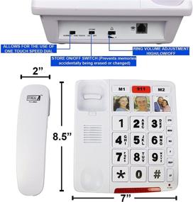 img 2 attached to 📞 Future Call FC-2804 Big Button Phone: Ideal Amplified Telephones for Seniors - 3 Picture Keys, Speakerphone & Extra Long 12' Cord - Perfect Landline Phones for Hearing Impaired