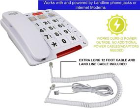 img 1 attached to 📞 Future Call FC-2804 Big Button Phone: Ideal Amplified Telephones for Seniors - 3 Picture Keys, Speakerphone & Extra Long 12' Cord - Perfect Landline Phones for Hearing Impaired