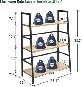 img 1 attached to 📚 SpringSun 3-Tier Simple Industrial Bookshelf: Stylish Wood Bookcase and Display Shelf Furniture with Metal Frame for Home and Office