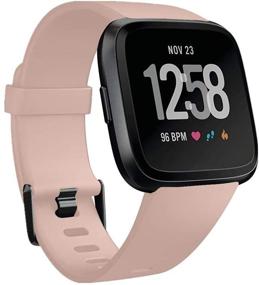 img 4 attached to Запасные ремешки для Fitbit Versa от GinCoband для Fitbit Versa/Versa Lite/Versa SE без трекера 10 цветов, большой и малый размеры для женщин (хаки)