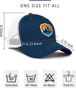 img 3 attached to 🏔️ Ozrhuve Mountain Trucker Hats for Outdoor Adventures