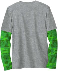 img 2 attached to 💣 Black Minecraft Boys Sleeve Character Clothing: Boys' Tops, Tees & Shirts