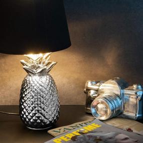 img 3 attached to Navaris Silver Pineapple Table Lamp