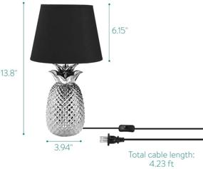 img 1 attached to Navaris Silver Pineapple Table Lamp