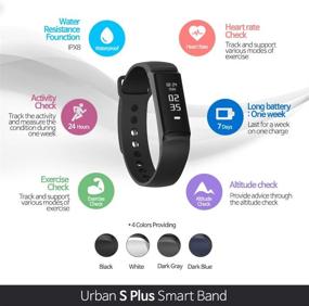 img 2 attached to 🏋️ Urban S+ Fitness Band Activity Tracker with Heart Rate Monitor, Sleep Monitor, Steps Pedometer, Distance Exercise, IP68 Waterproof, Calories Track - High Accuracy + Interchangeable Bracelet