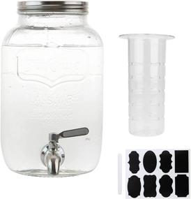 img 4 attached to Mason Jar Beverage Dispenser: Leak-Free 1 Gallon with Lid - Perfect for Water, Juice, Cold Drinks & More!