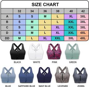 img 1 attached to 🏋️ Cordaw Zip-Front High Impact Sports Bra with Strappy Back Support - Top Choice for Workout