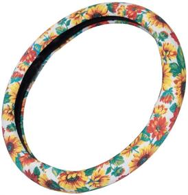 img 2 attached to 🌻 Sunflower Steering Wheel Cover for Women - Charming and Stylish