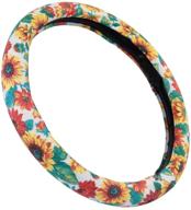 🌻 sunflower steering wheel cover for women - charming and stylish logo