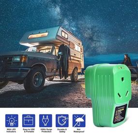 img 2 attached to 🔌 BestBuy WARMQ RV Surge Protector 30 Amp, Circuit Analyzer Adapter with Indicator Light, 30 Amp Male to 30 Amp Female for RV Trailer Camper (Green)