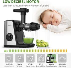 img 1 attached to 🍏 Bonsenkitchen Masticating Juicer Machine - Cold Press, Easy to Clean, BPA Free, Quiet Motor & Reverse Function, High Nutrition Reserve - Fruit & Vegetable Juice Extractor for Celery, Carrot