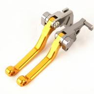 🏍️ tophome cnc dirt bike pivot brake clutch levers set for drz400s drz400sm 2000-2018, dr250r 1997-2000 off-road motocross racing, gold logo